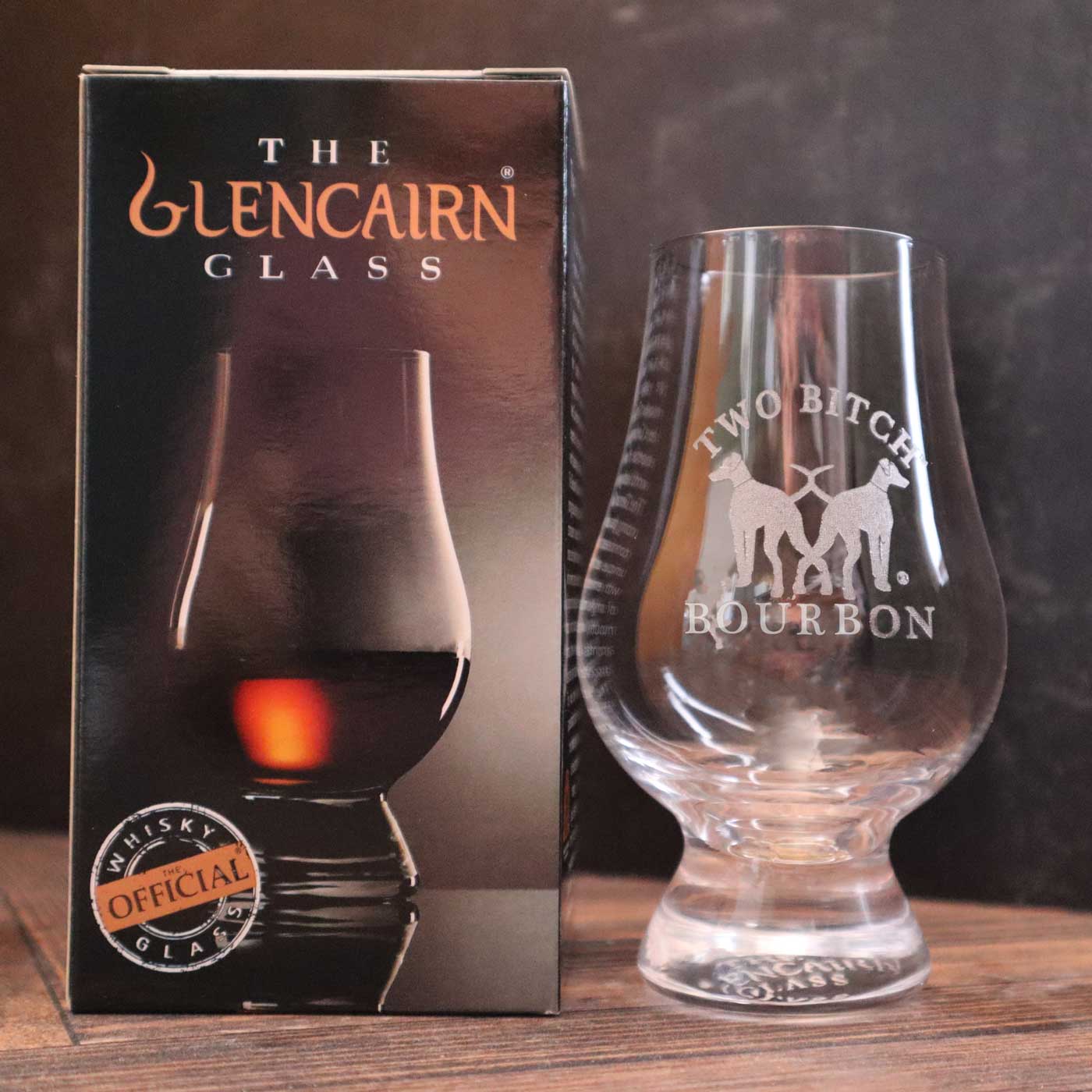 Two Bitch™ Bourbon Engraved Glencairn