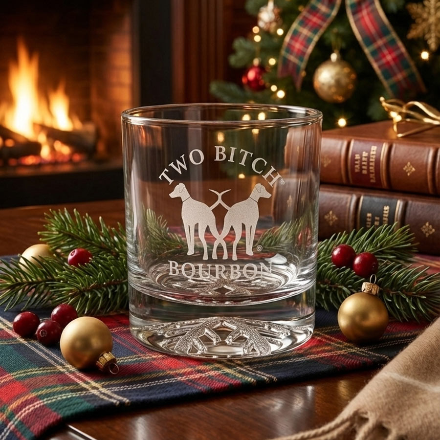 Two Bitch™ Bourbon Holiday Rocks Glass Gift Box | Limited Edition Pack Leader Reserve™