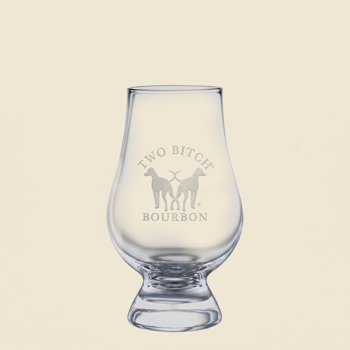 Two Bitch™ Bourbon Engraved Glencairn® with Gift Box for Retail