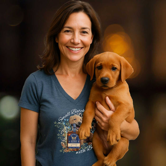 Small Batch Puppy Women’s Relaxed V-neck T-shirt
