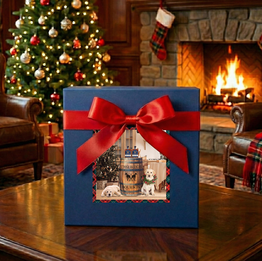 Two Bitch™ Bourbon Holiday Rocks Glass Gift Box | Limited Edition Small Batch With Bite™
