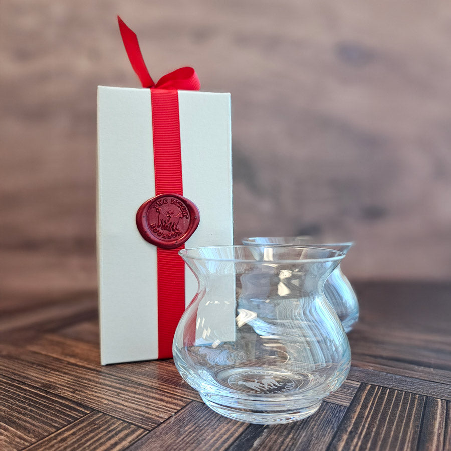 The NEAT Glass — Two Bitch Bourbon™ Logo Engraved - Set of 2