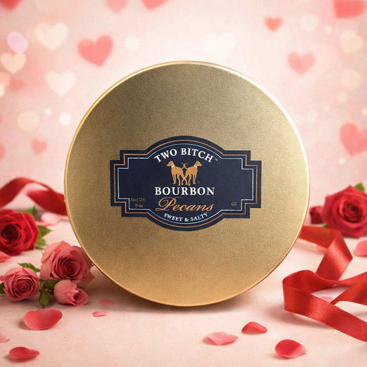 Two Bitch™ Bourbon Pecans – Limited Edition Gold Tin (8oz)