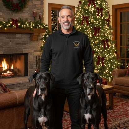 Fleece Quarter-Zip Pullover with Embroidered Logo