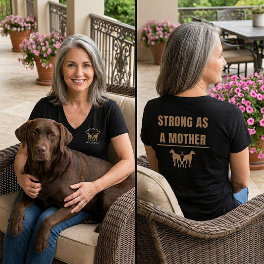 Strong As A Mother Women's V Neck