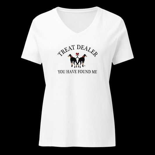 Treat Dealer Women’s relaxed v-neck t-shirt