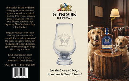 Two Bitch™ Bourbon Engraved Glencairn® with Gift Box for Retail