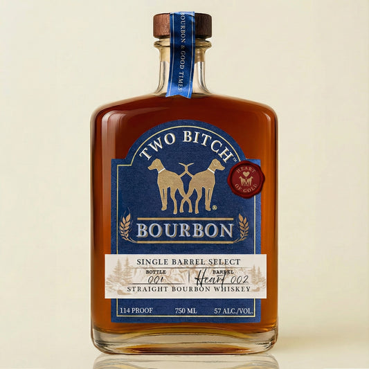 Two Bitch Bourbon Hear of Gold Single Barrel Batch Heart 002