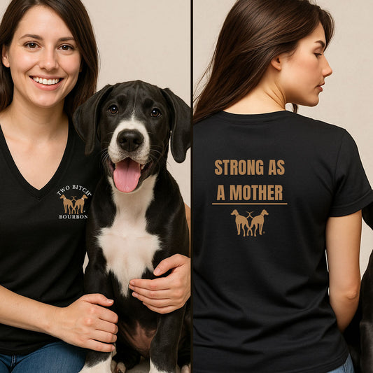 Strong As A Mother Women's V Neck